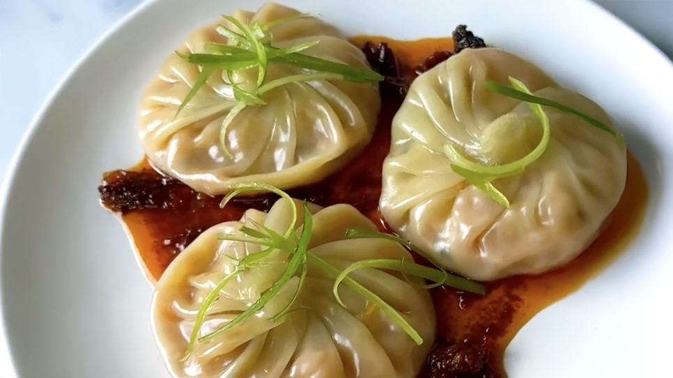 Pumpkin Kimchi Dumplings
